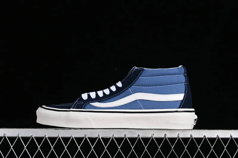 All categories Vans Vans series Vans Mid Vans China Vans Sk8-Mid Vans official navy blue mid-top retro classic casual canvas shoes VN0A391F5TU